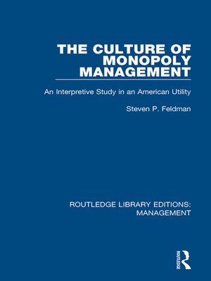 cover image of The Culture of Monopoly Management